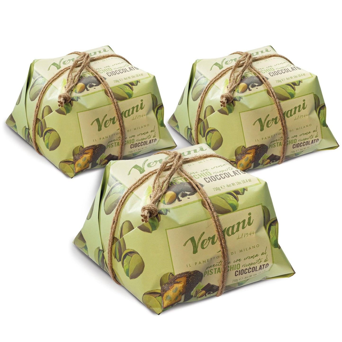 Vergani Pistachio and Chocolate Panettone - 750g (1.65 lb)