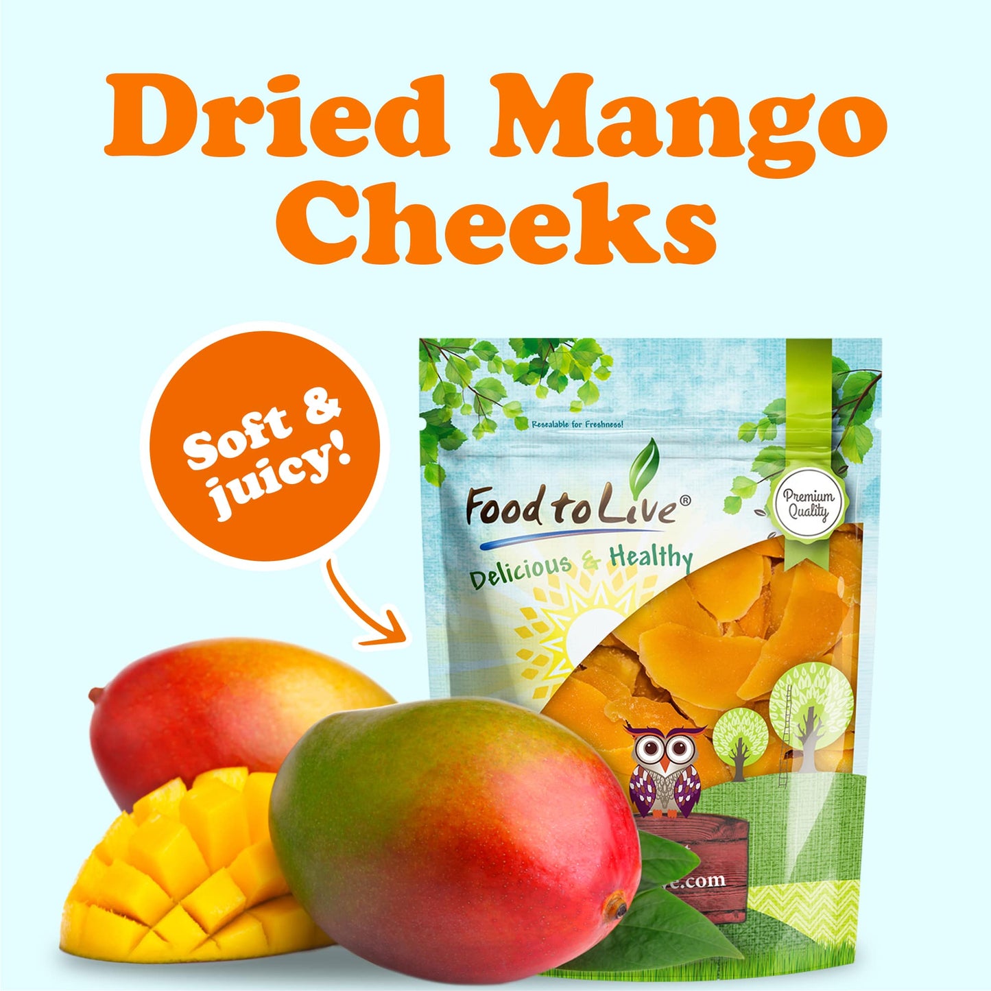 Dried Mango Cheeks - by Food To Live