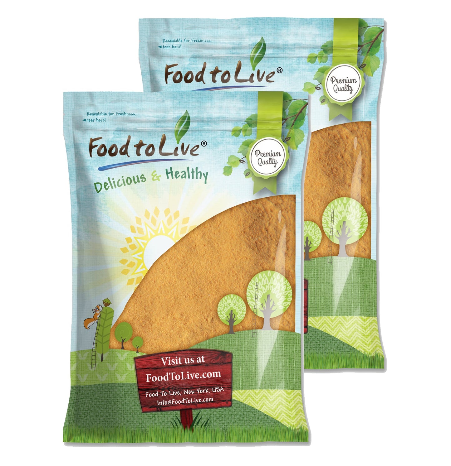 Papaya Juice Powder - Made from Raw Dried Fruit, Unsulfured, Vegan, Bulk, Great for Baking, Juices, Smoothies, Yogurts, and Instant Breakfast Drinks, No Sulphites - by Food to Live