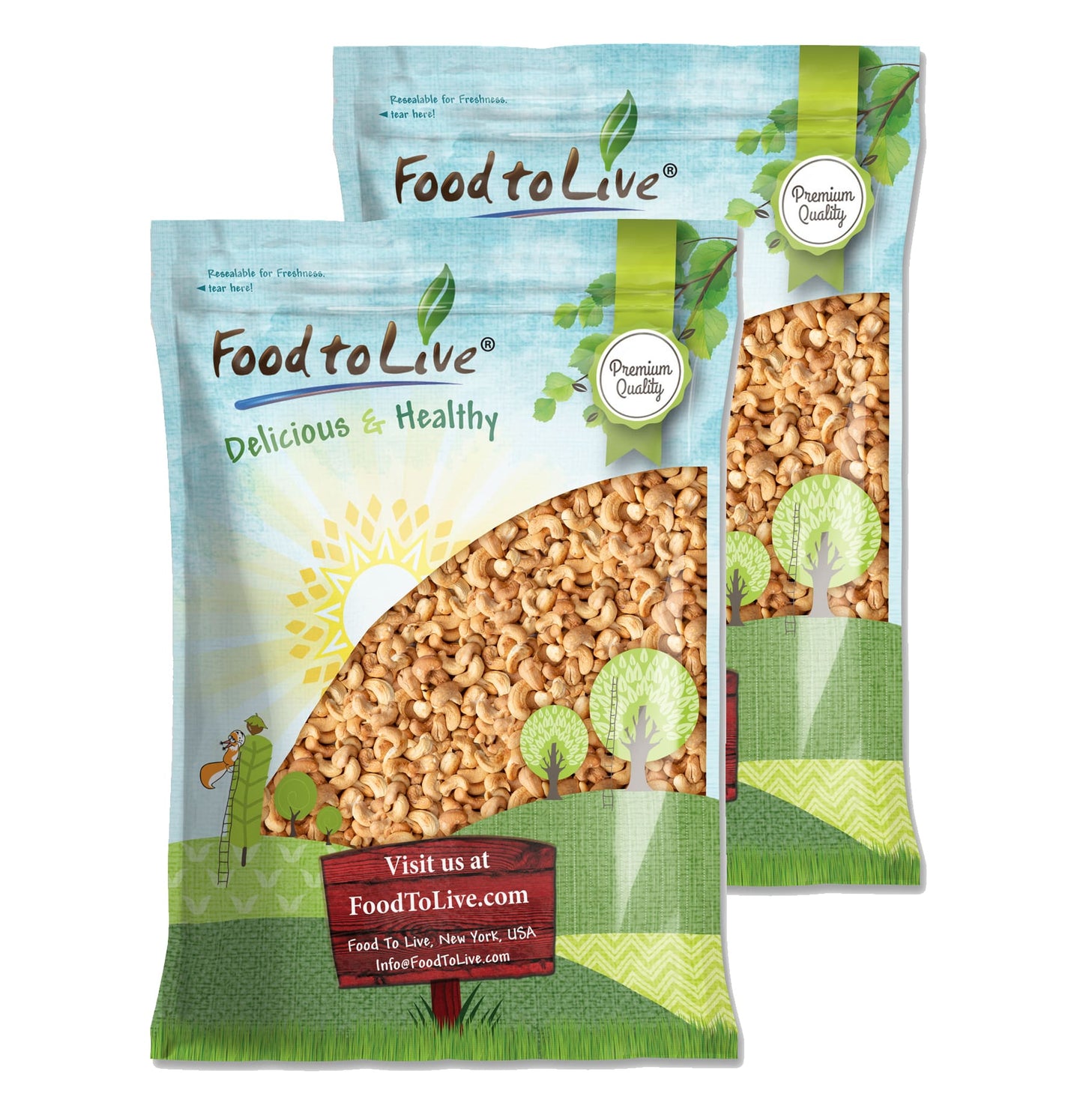 Dry Roasted Whole Cashews - by Food To Live
