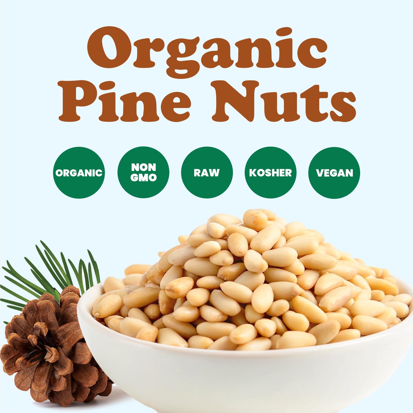 Organic Pine Nuts - by Food To Live