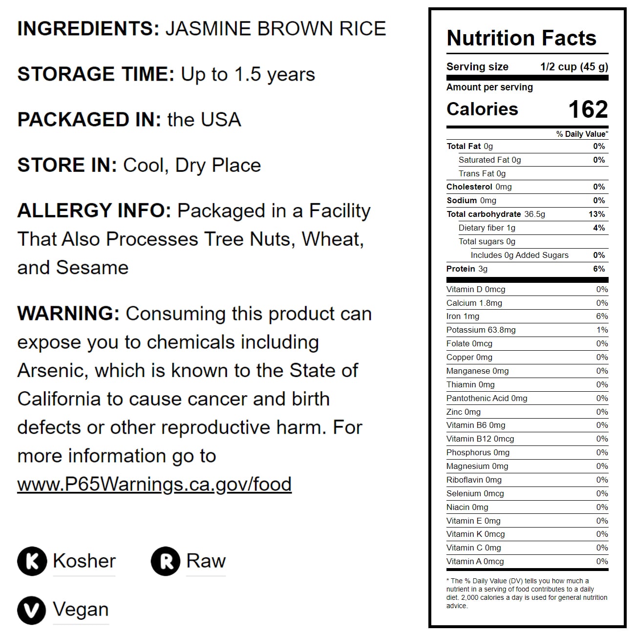 Jasmine Brown Rice - by Food To Live