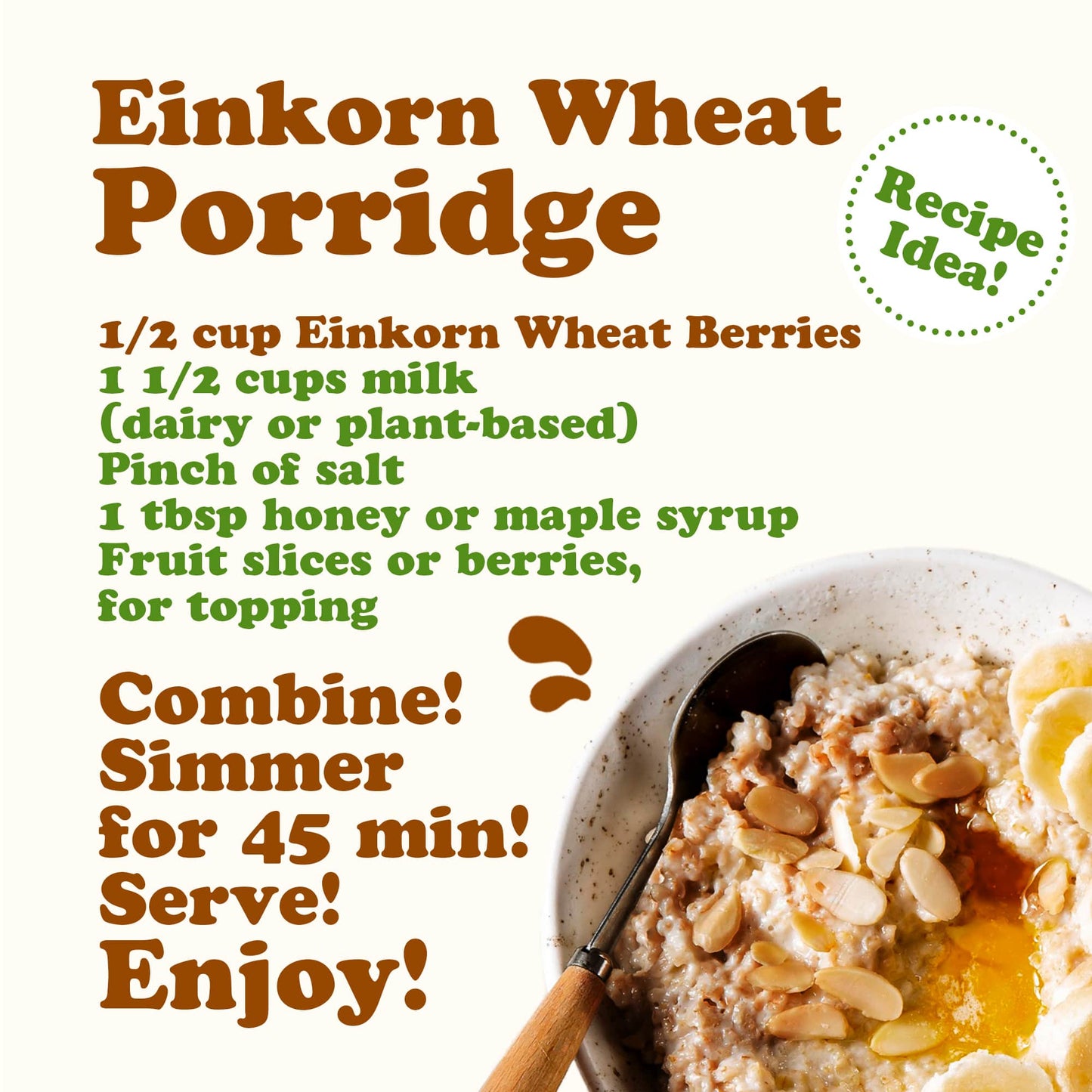 Organic Einkorn Wheat Berries - by Food To Live