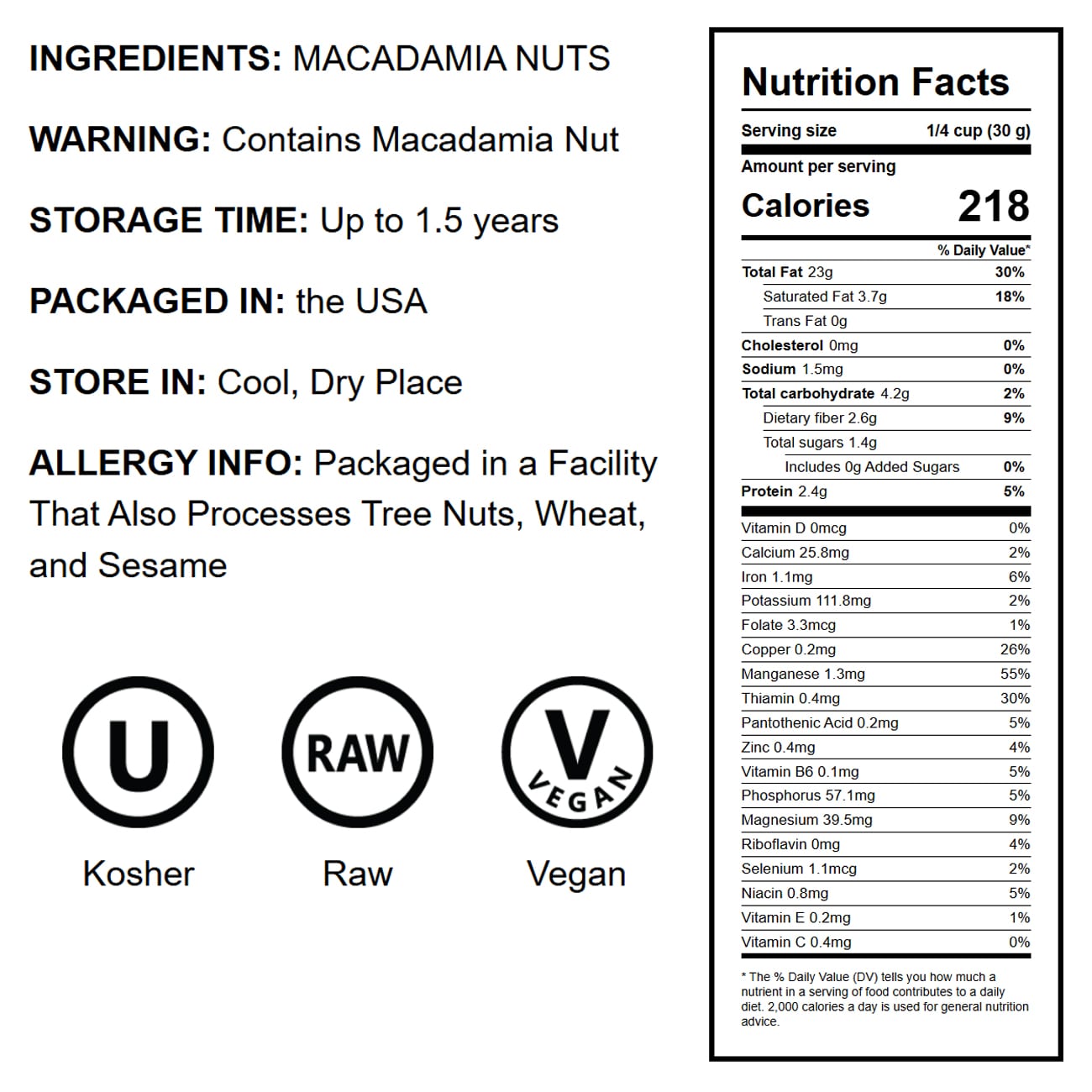 Macadamia Nut Halves and Pieces - by Food To Live