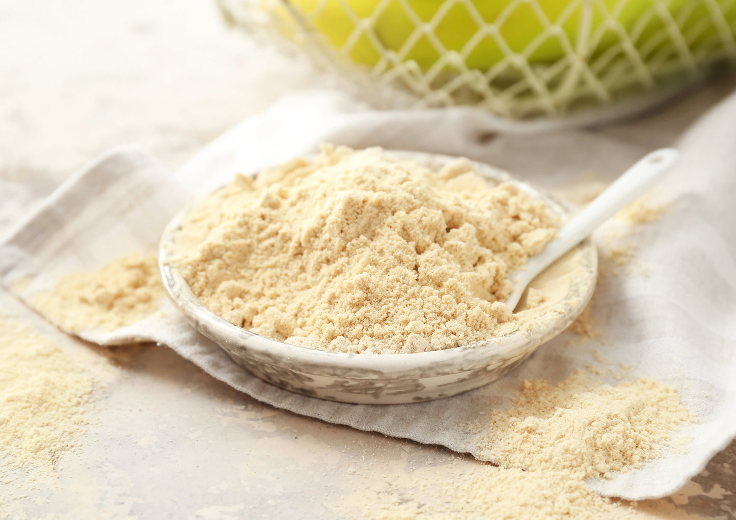 Organic Dried Green Banana Powder - Non-GMO, Whole Fruit Flour, Finely Ground, Pure, No Sugar Added, Unsulfured, Vegan, Bulk. Good Source of Resistant Starch and Prebiotic Fiber. Great for Baking