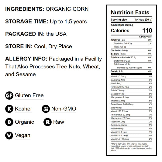 Gluten-Free Organic Yellow Polenta - by Food To Live