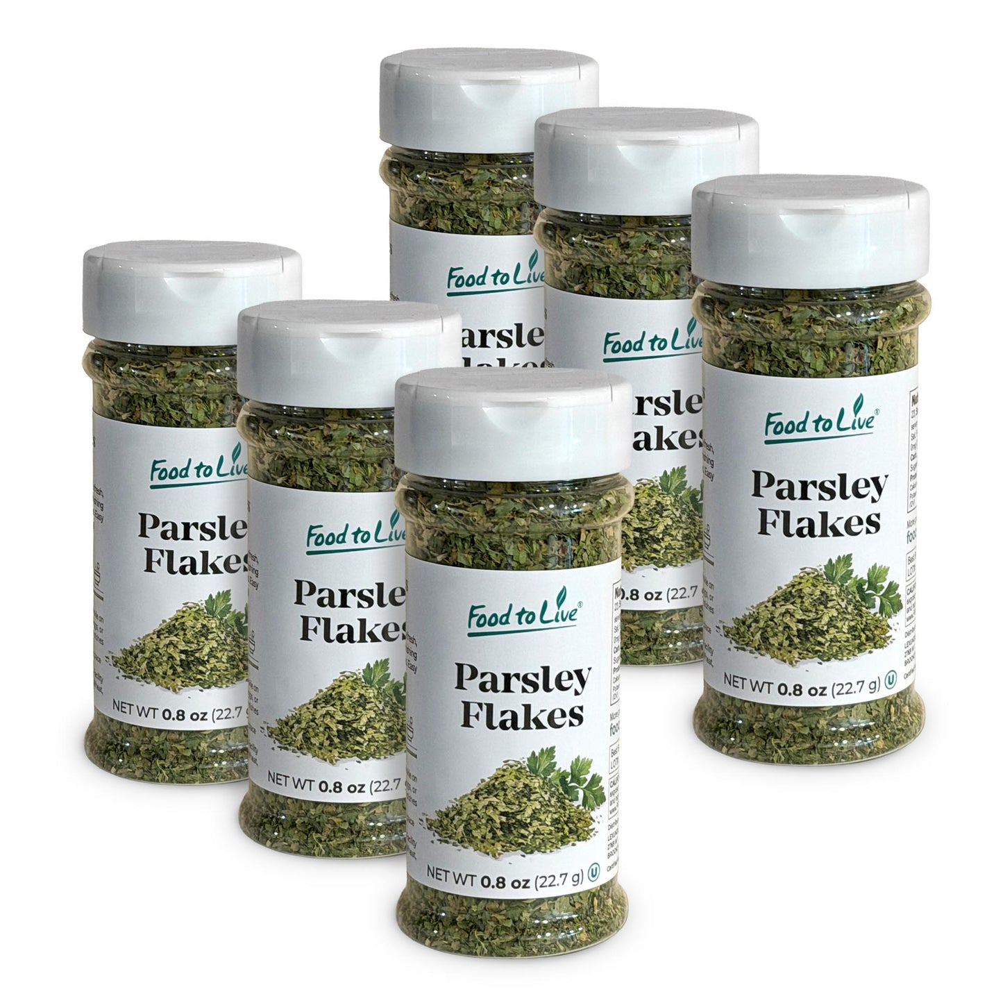 Flat Parsley Flakes, 0.8 oz – Kosher, Vegan – by Food to Live