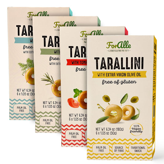 For Alle Gluten-Free Tarallini Bundle, Set of 4 – Oven-Baked. Vegan. Cholesterol-Free.