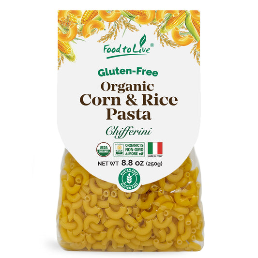 Gluten-Free Organic Corn and Rice Chifferini Pasta, 8.8 oz (250g) - by Food to Live