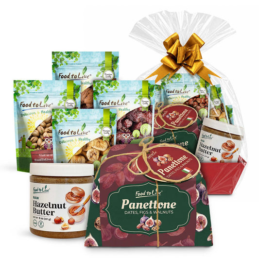 Holiday Panettone and Nuts Collection Basket - by Food to Live