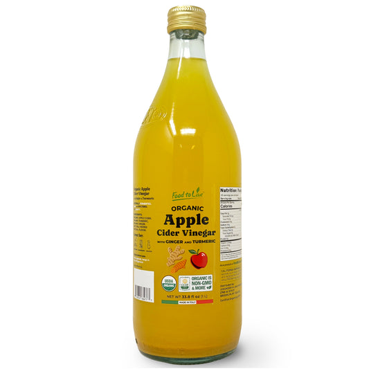 Organic Apple Cider Vinegar with Ginger and Turmeric - by Food To Live