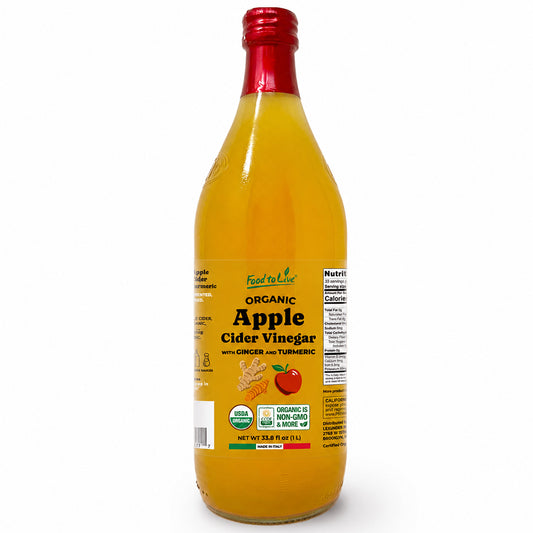 Organic Apple Cider Vinegar with Ginger and Turmeric - by Food To Live