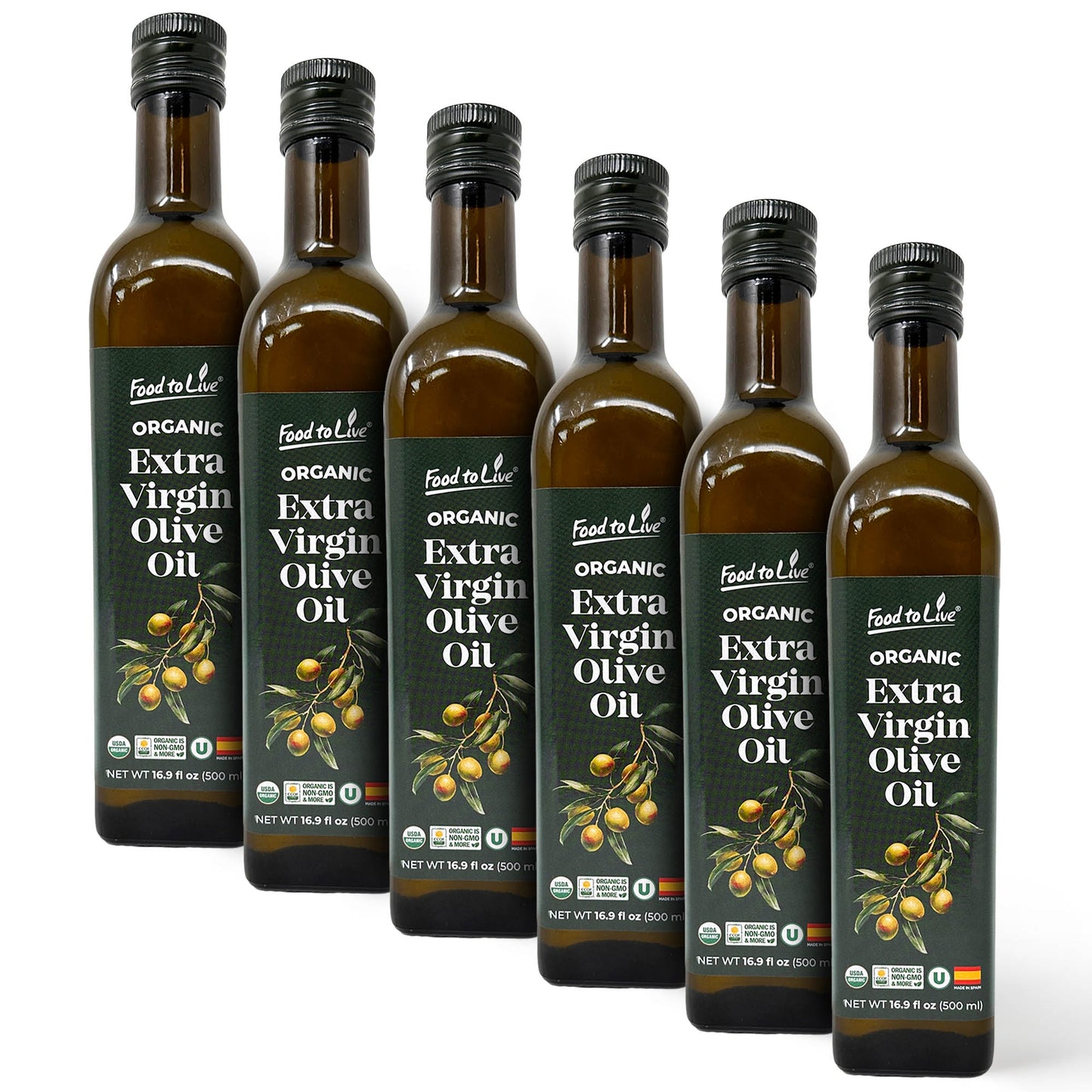 Organic Extra Virgin Olive Oil - 500 ml - by Food To Live