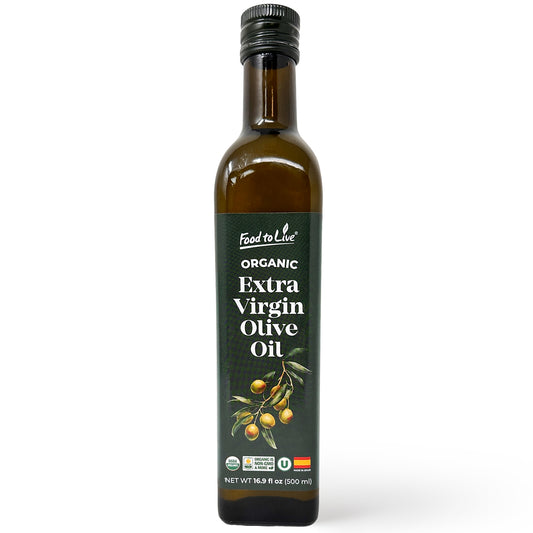 Organic Extra Virgin Olive Oil - 500 ml - by Food To Live