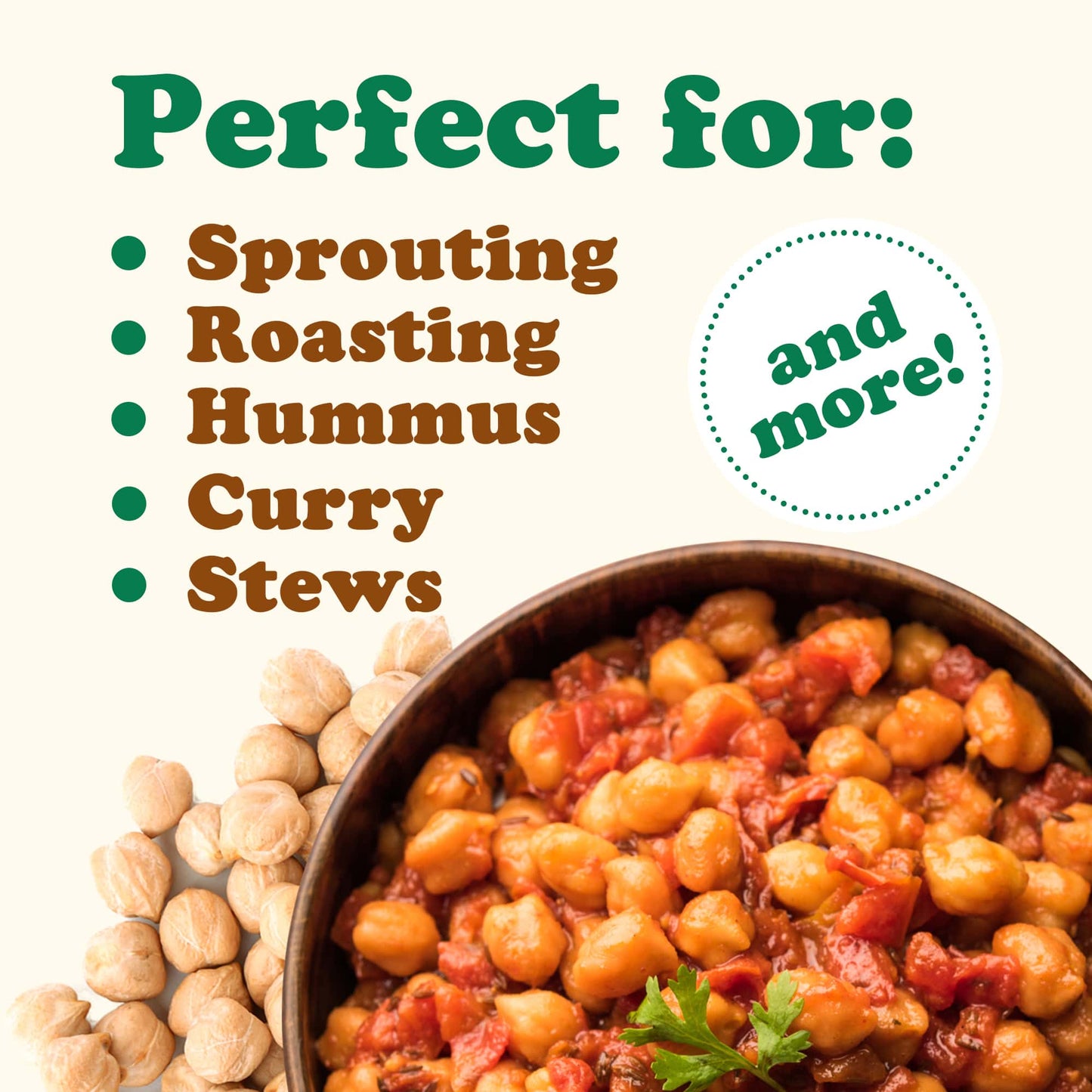 Organic Garbanzo Beans / Dried Chickpeas - by Food To Live
