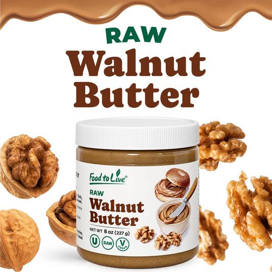 Raw Walnut Butter - Keto, Vegan, Kosher - by Food to Live