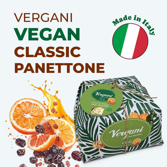 Vergani Vegan Classic Panettone, 26.4 oz (750g) - Italian Holiday Cake