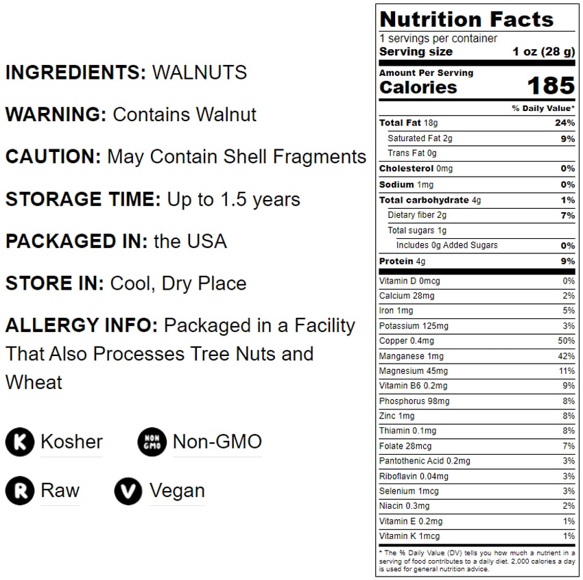 Raw Walnuts - by Food To Live