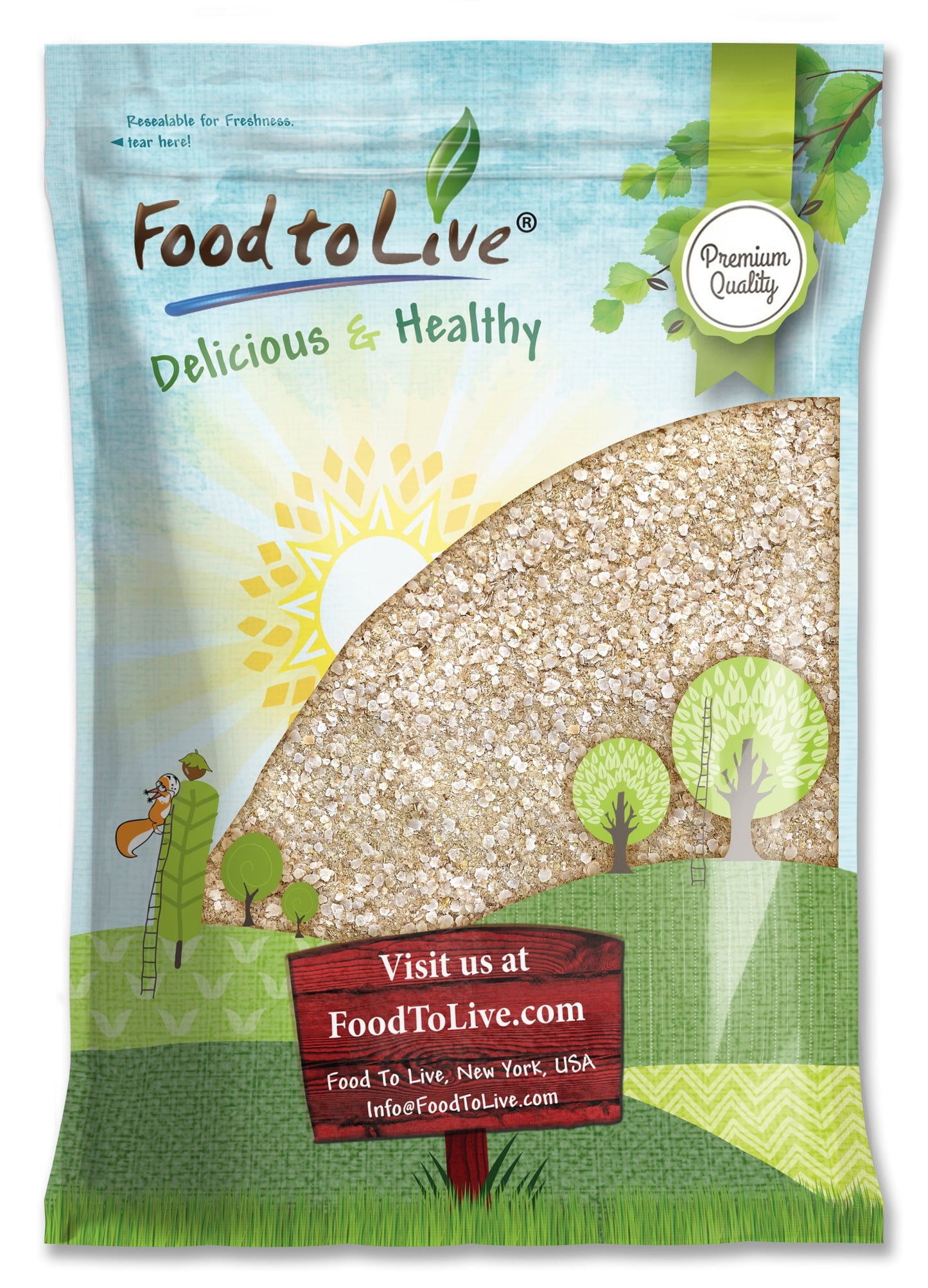 White Quinoa Flakes - by Food To Live