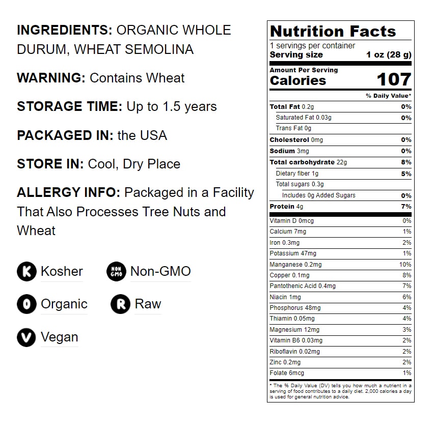Organic Whole Wheat Couscous - by Food To Live