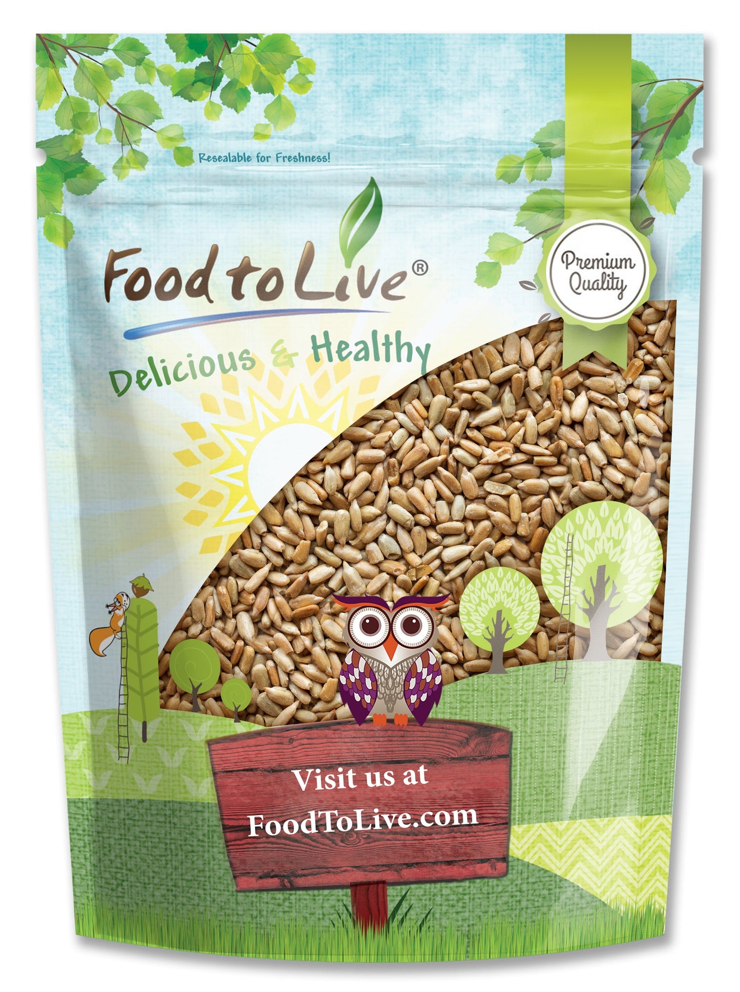 Dry Roasted Sunflower Seed Kernels with Himalayan Salt - by Food To Live