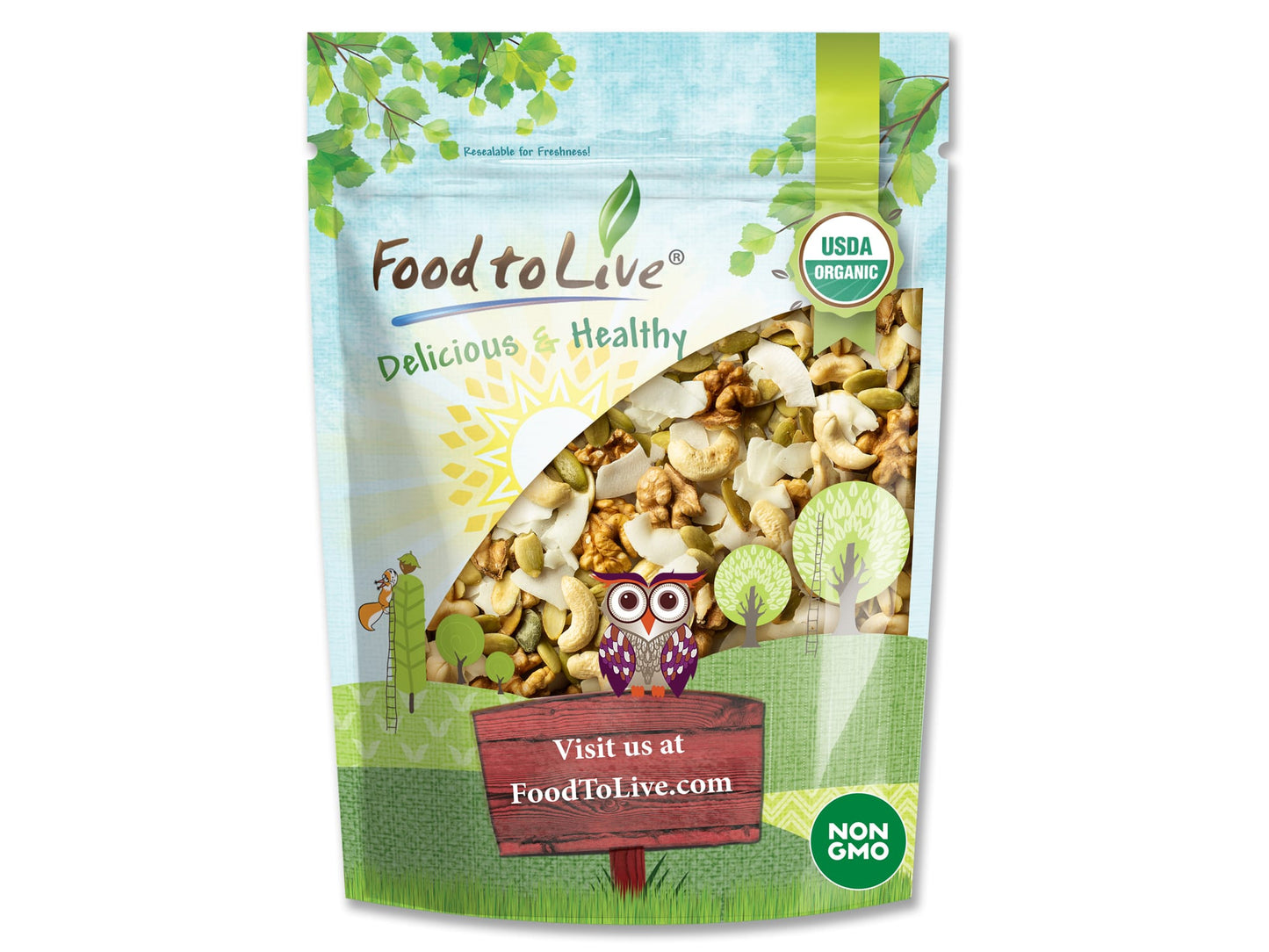 Organic Coconut and Friends Trail Mix - by Food To Live