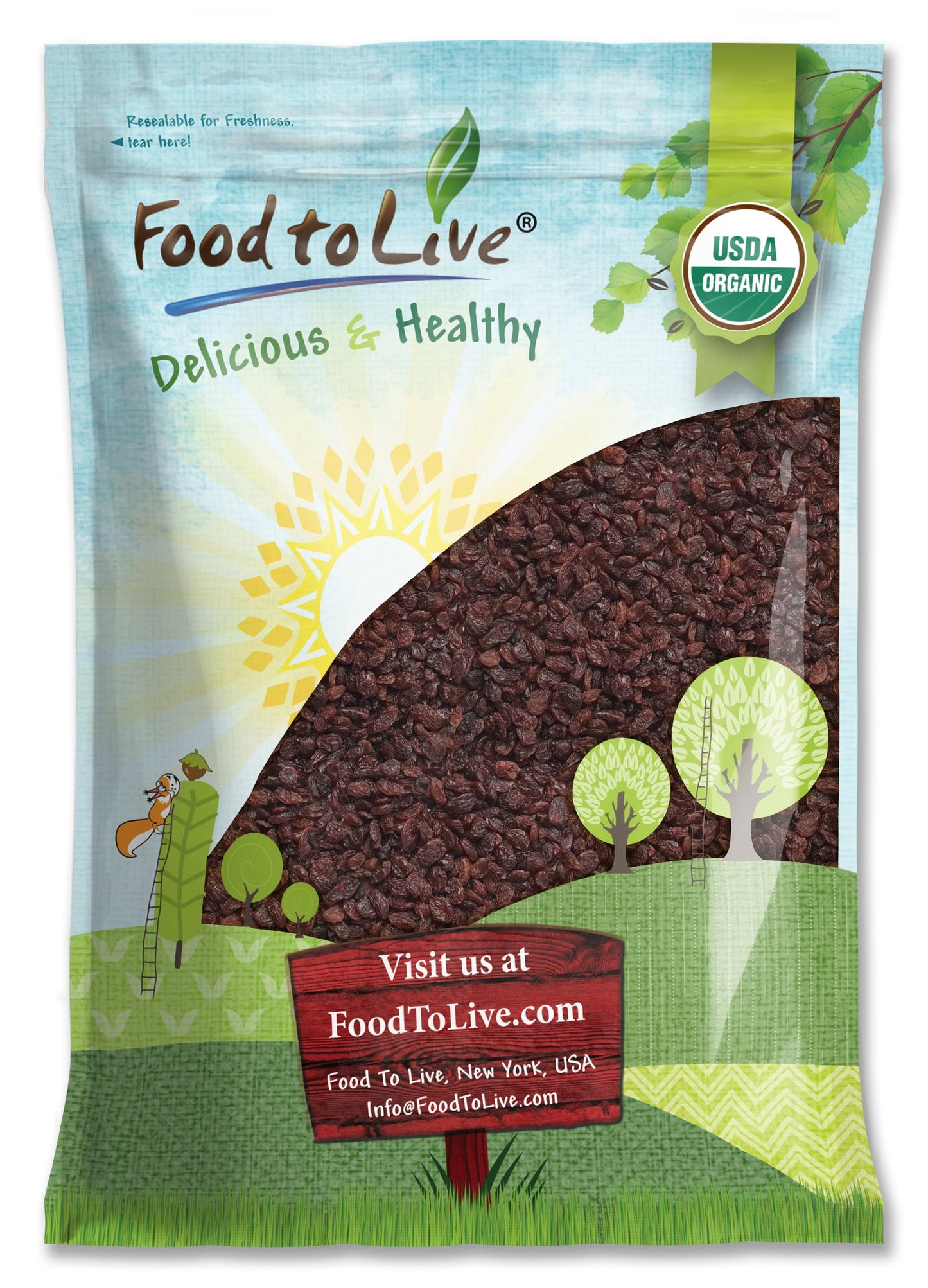 Organic Sultana Raisins - by Food To Live