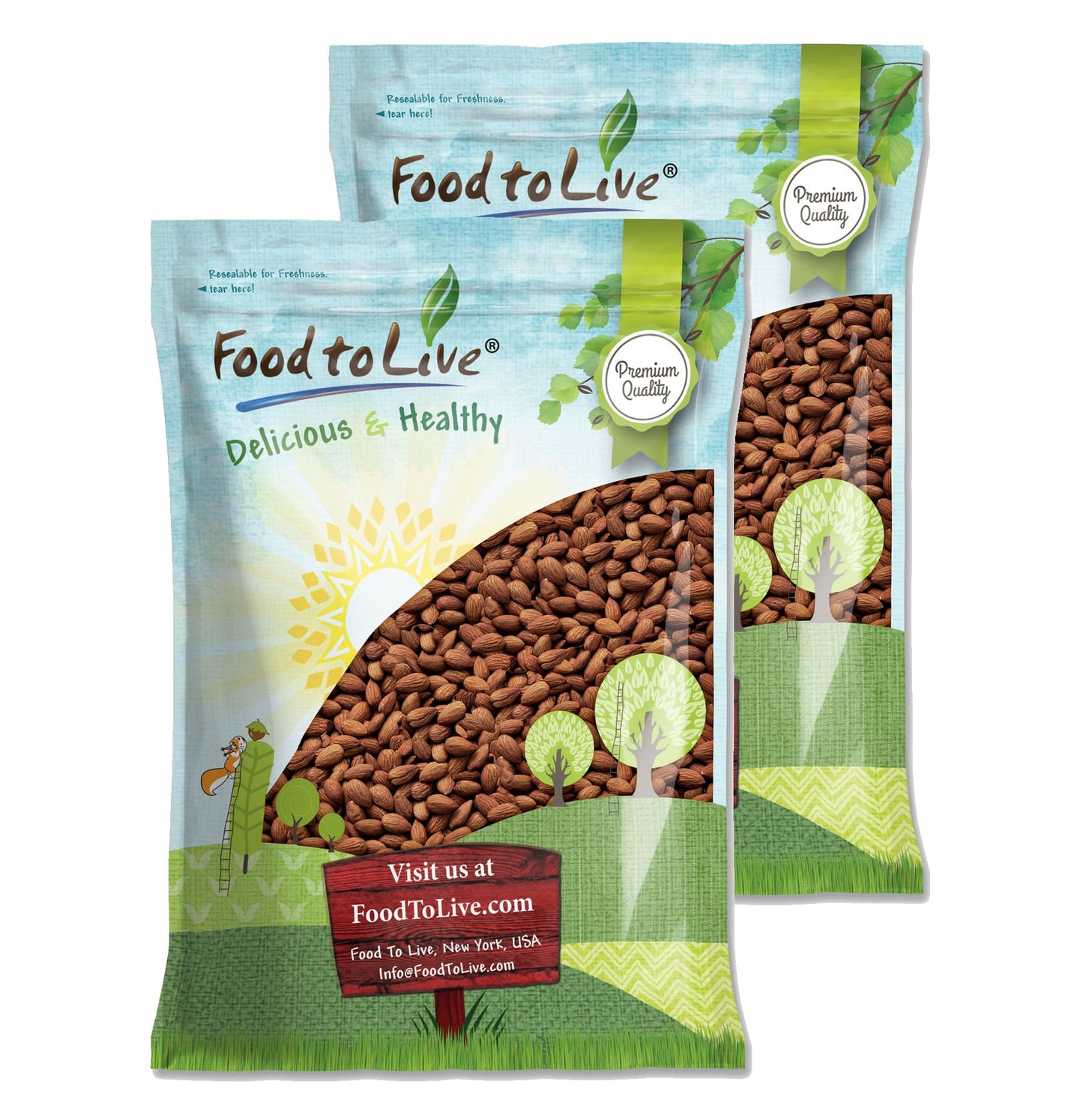 Dry Roasted California Almonds with Himalayan Salt - by Food To Live