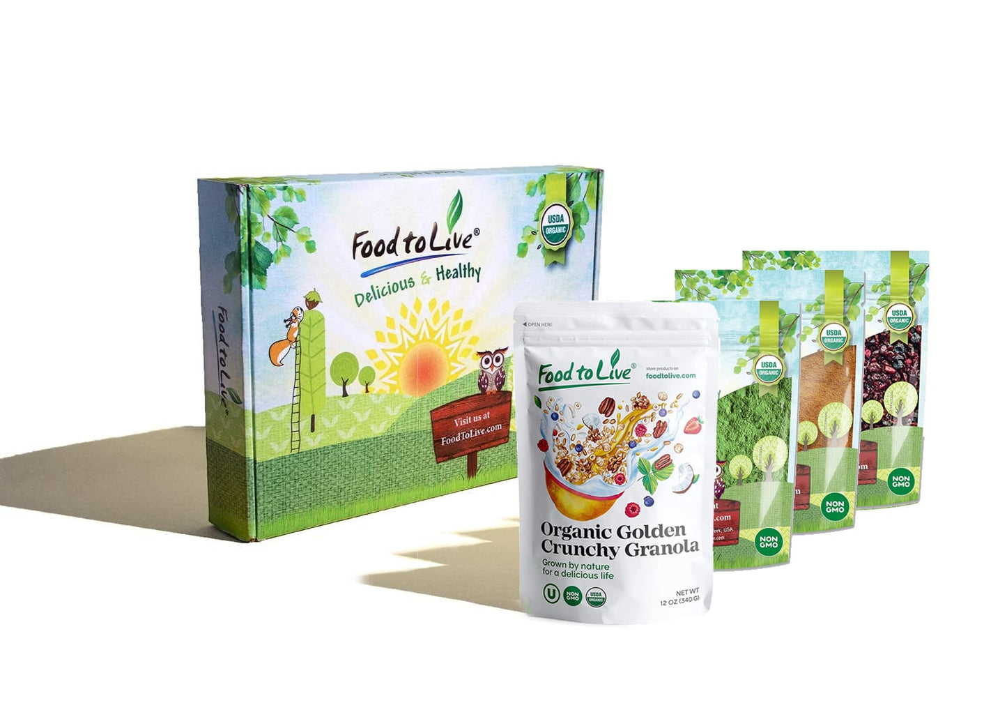 Organic Rise & Shine Gift Box - by Food To Live