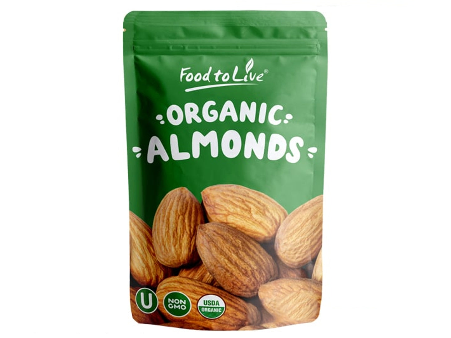 Organic Dry Roasted California Almonds with Himalayan Salt - by Food To Live