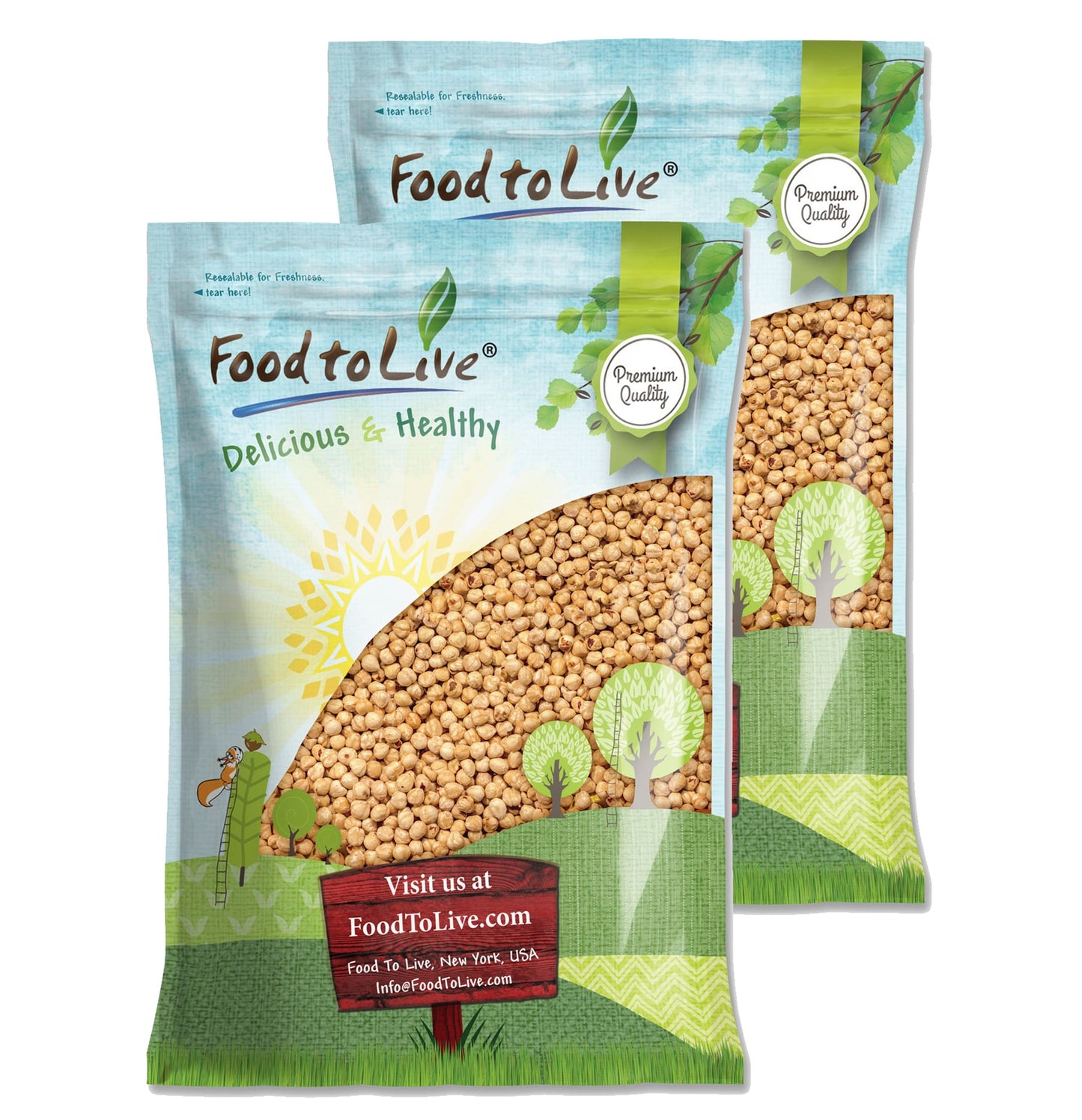 Dry Roasted Blanched Hazelnuts with Himalayan Salt - by Food To Live