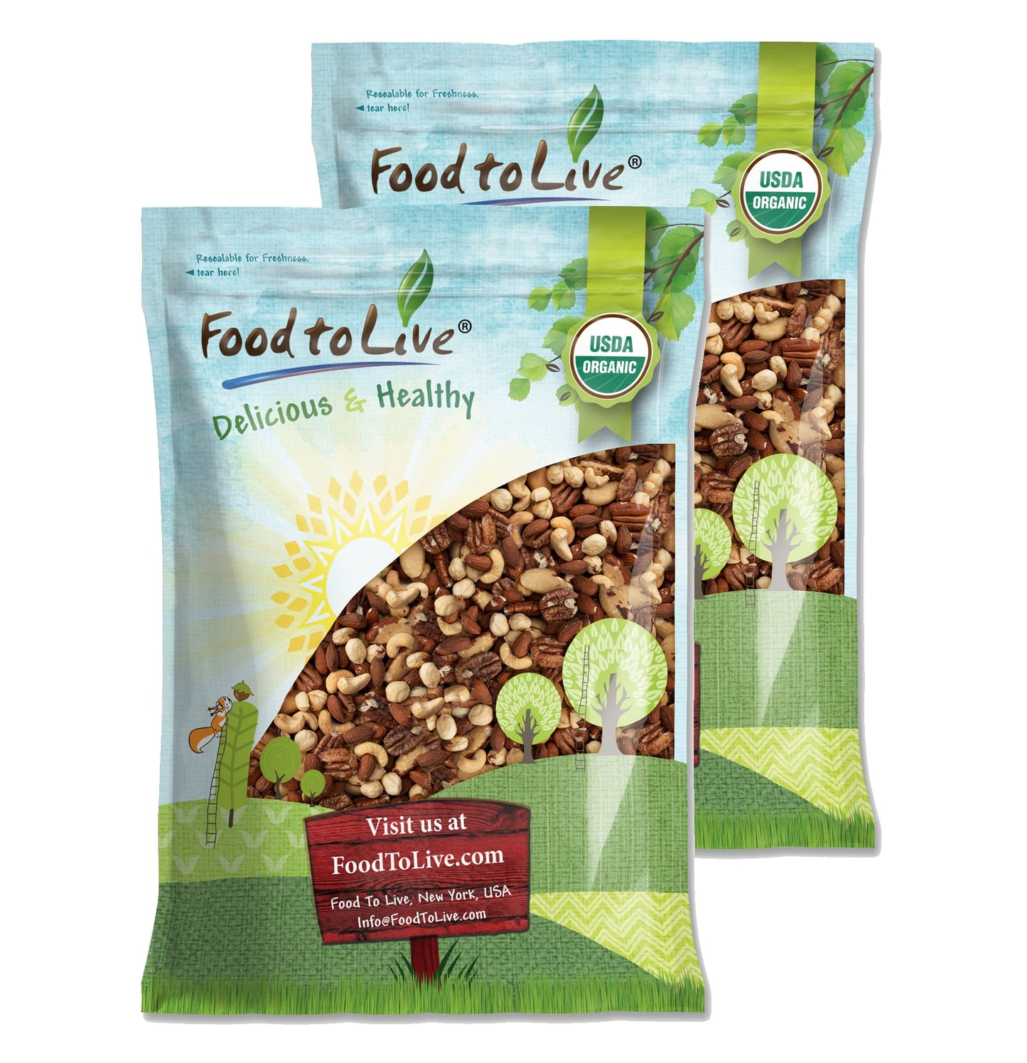 Organic Deluxe Nuts Mix - by Food To Live