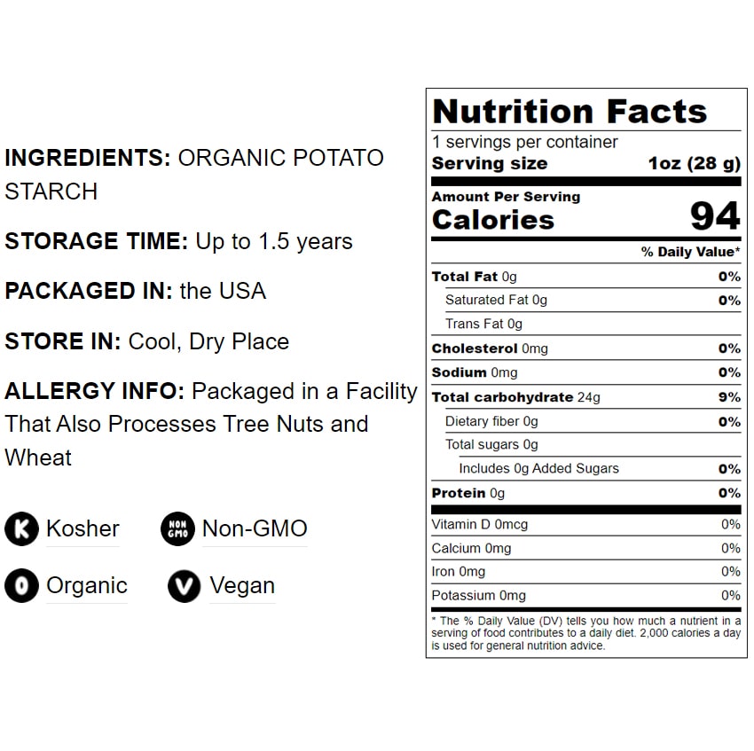 Organic Potato Starch - by Food To Live