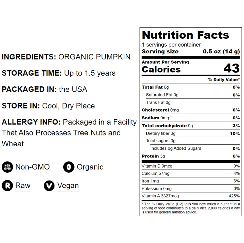 Organic Pumpkin Fruit Powder - by Food To Live