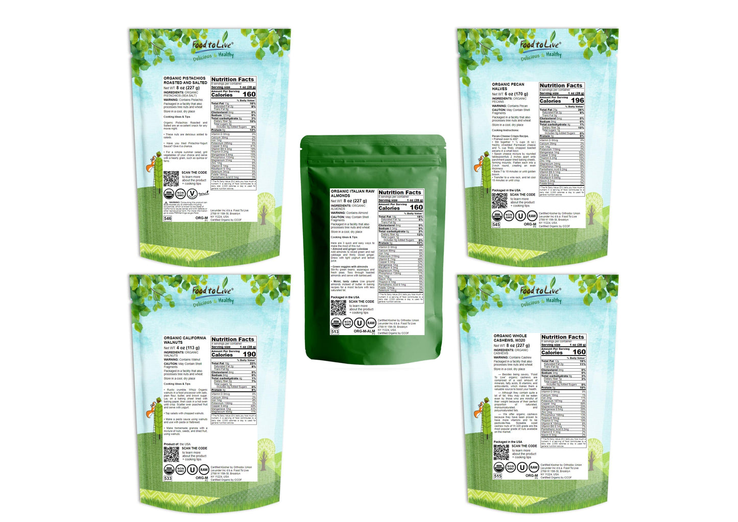Organic Brain Healthy Nuts Gift Box - by Food To Live