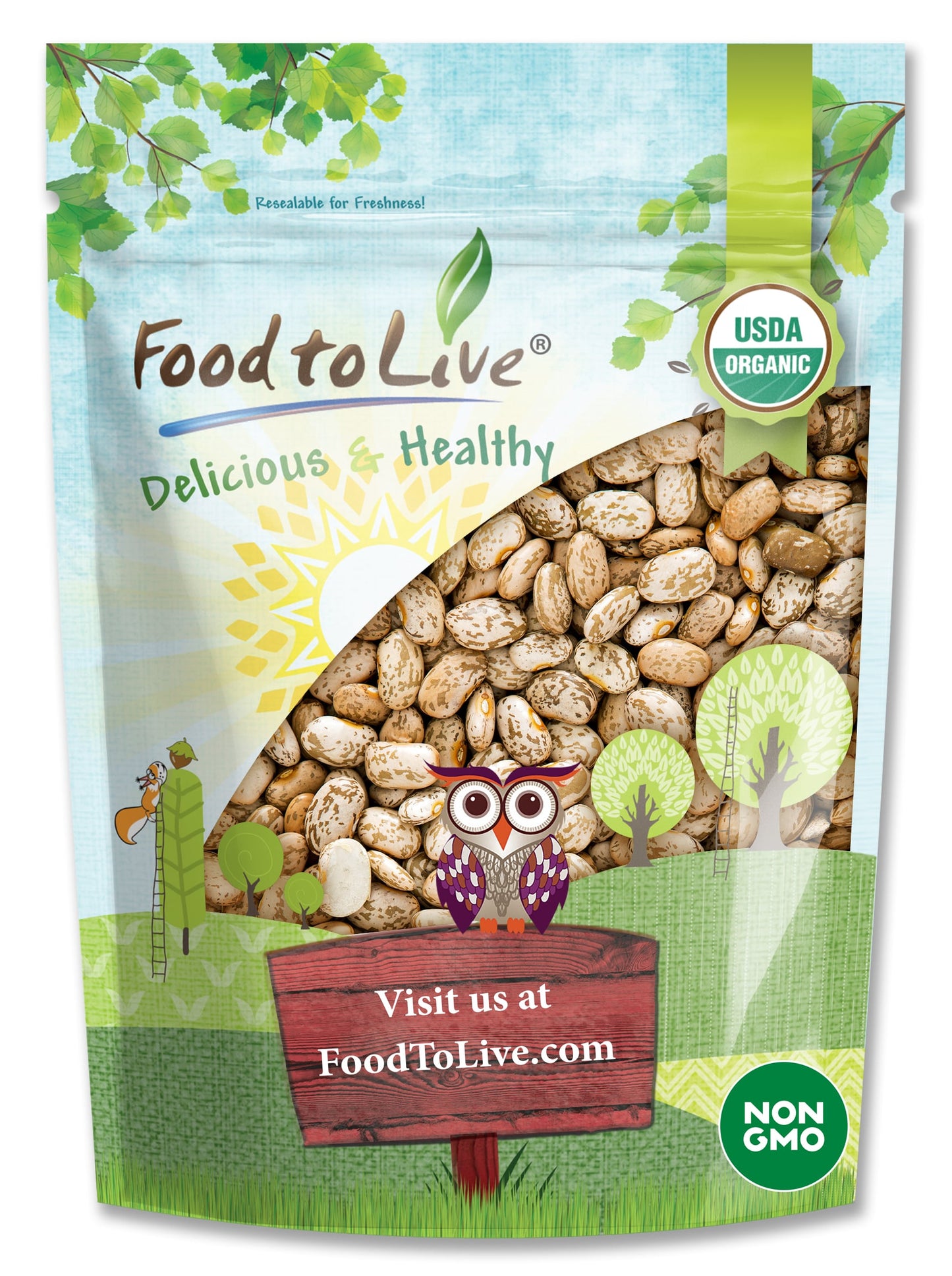 Organic Pinto Beans - by Food To Live
