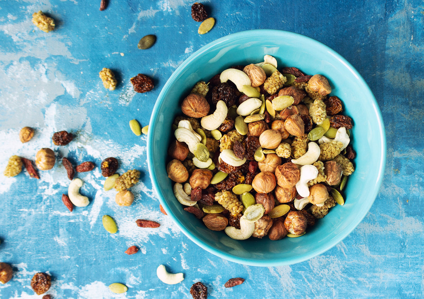 Organic Antioxidant Trail Mix — Contains Mulberries, Goji Berries, Golden Berries, Pumpkin Seeds, Hazelnuts, Cashews. Non-GMO, Vegan, Bulk
