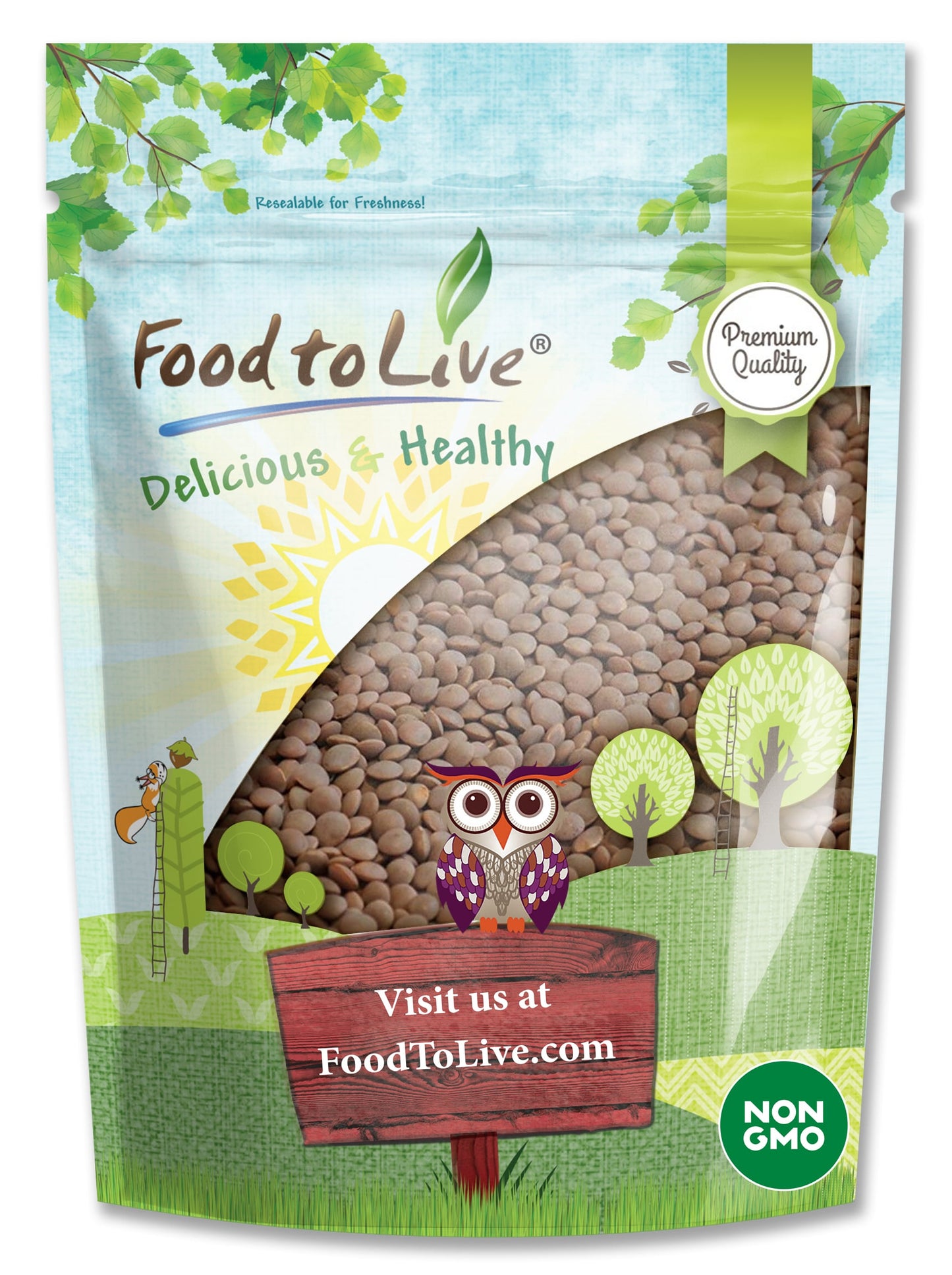 Red Lentils Whole - by Food To Live