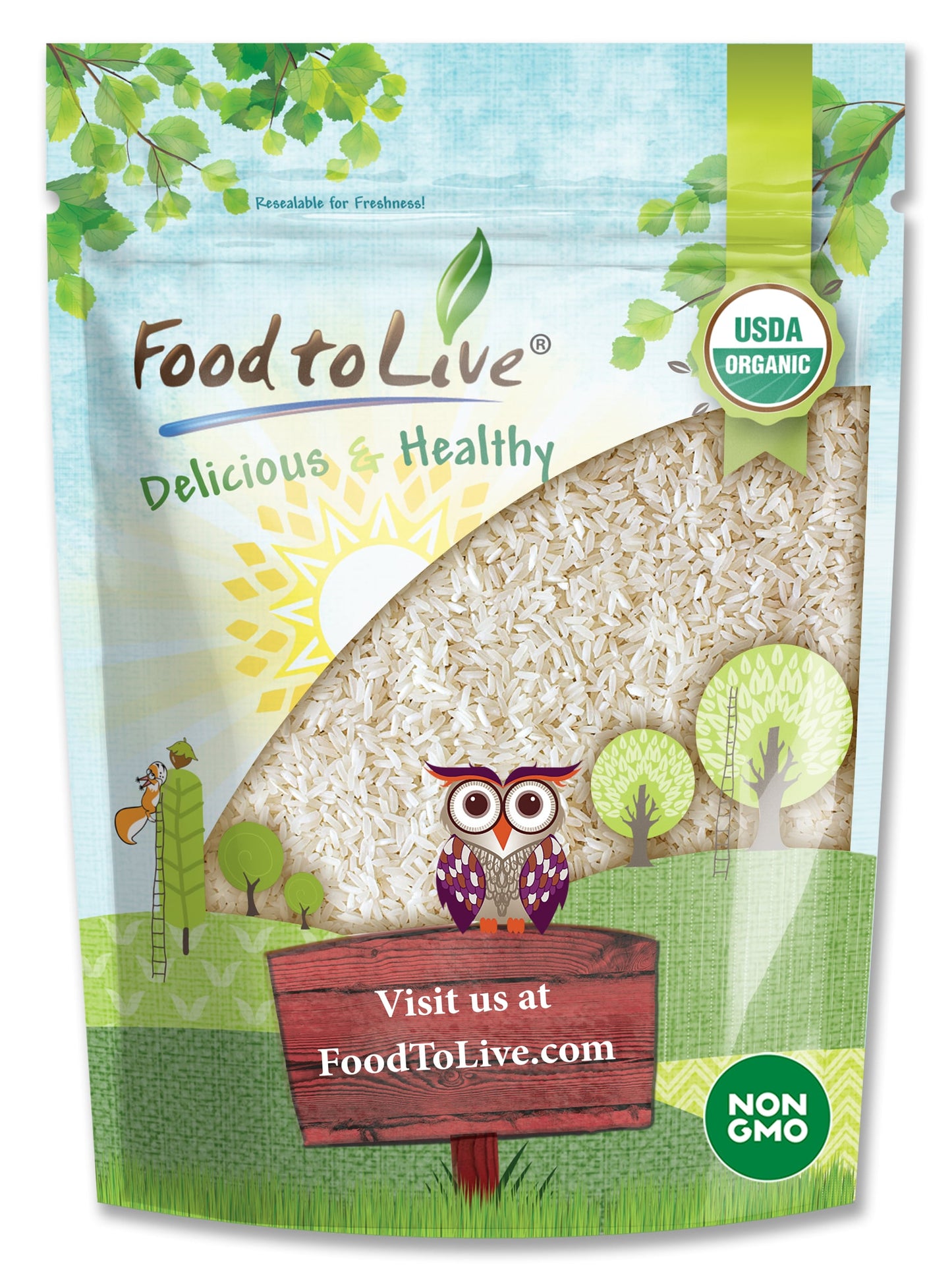 Organic Long Grain White Rice - by Food To Live