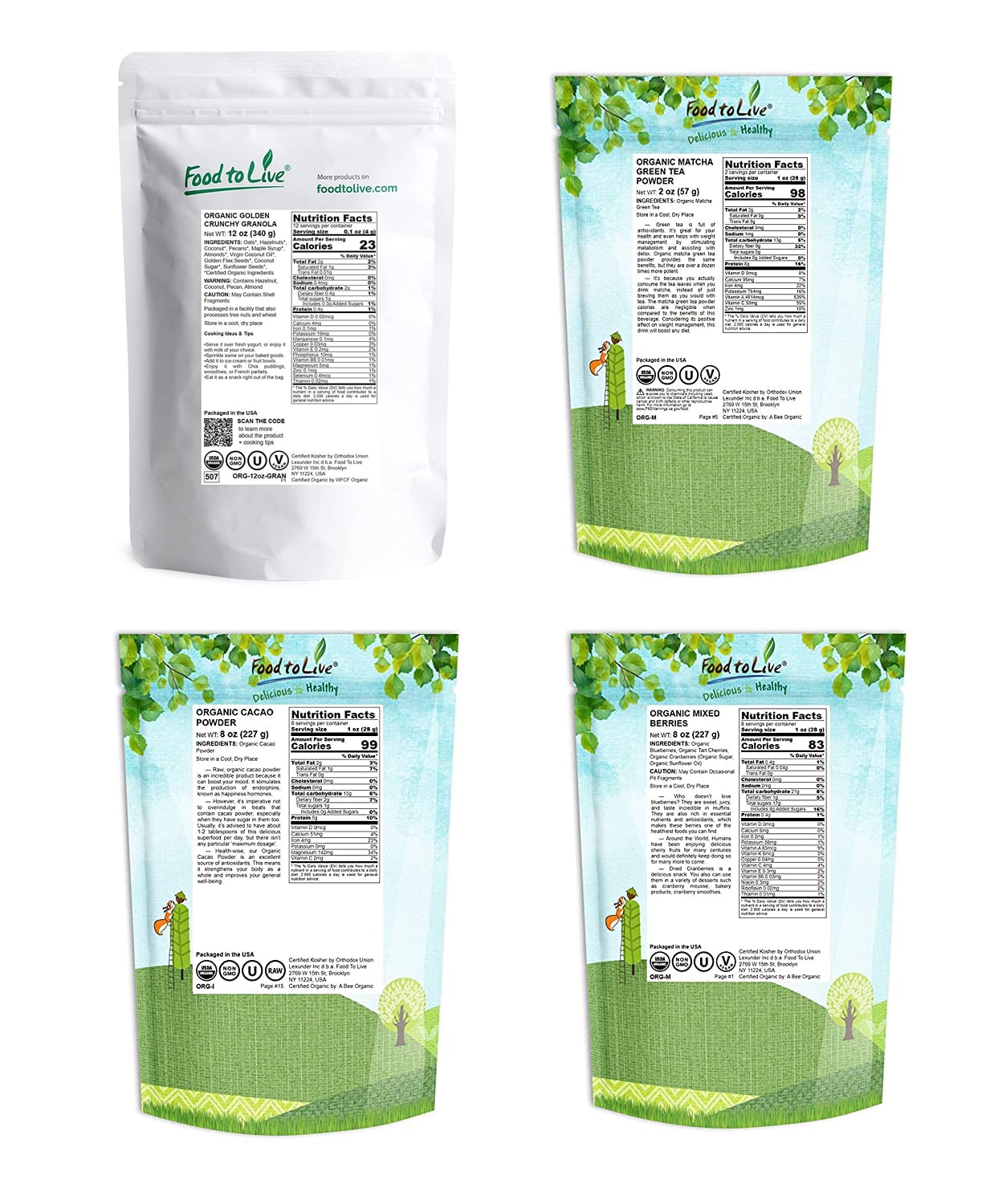Organic Rise & Shine Gift Box - by Food To Live
