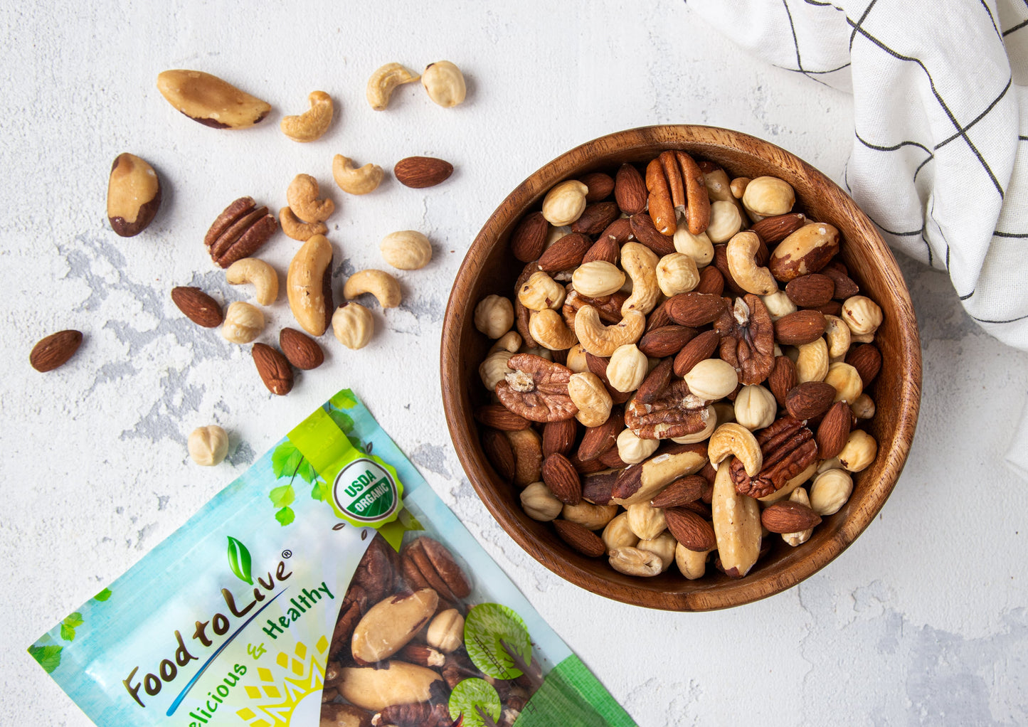 Organic Deluxe Nuts Mix - by Food To Live