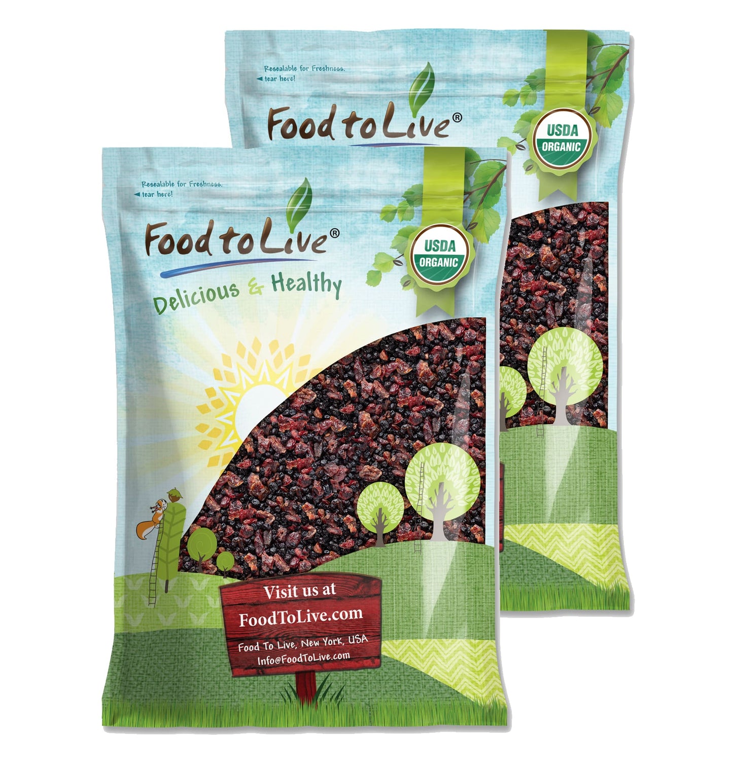 Organic Essential Berries Mix with Cranberries and Blueberries - by Food To Live