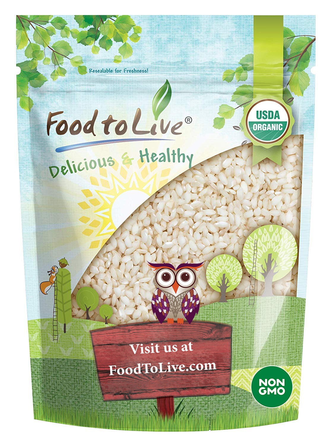 Organic Italian White Arborio Rice - by Food To Live