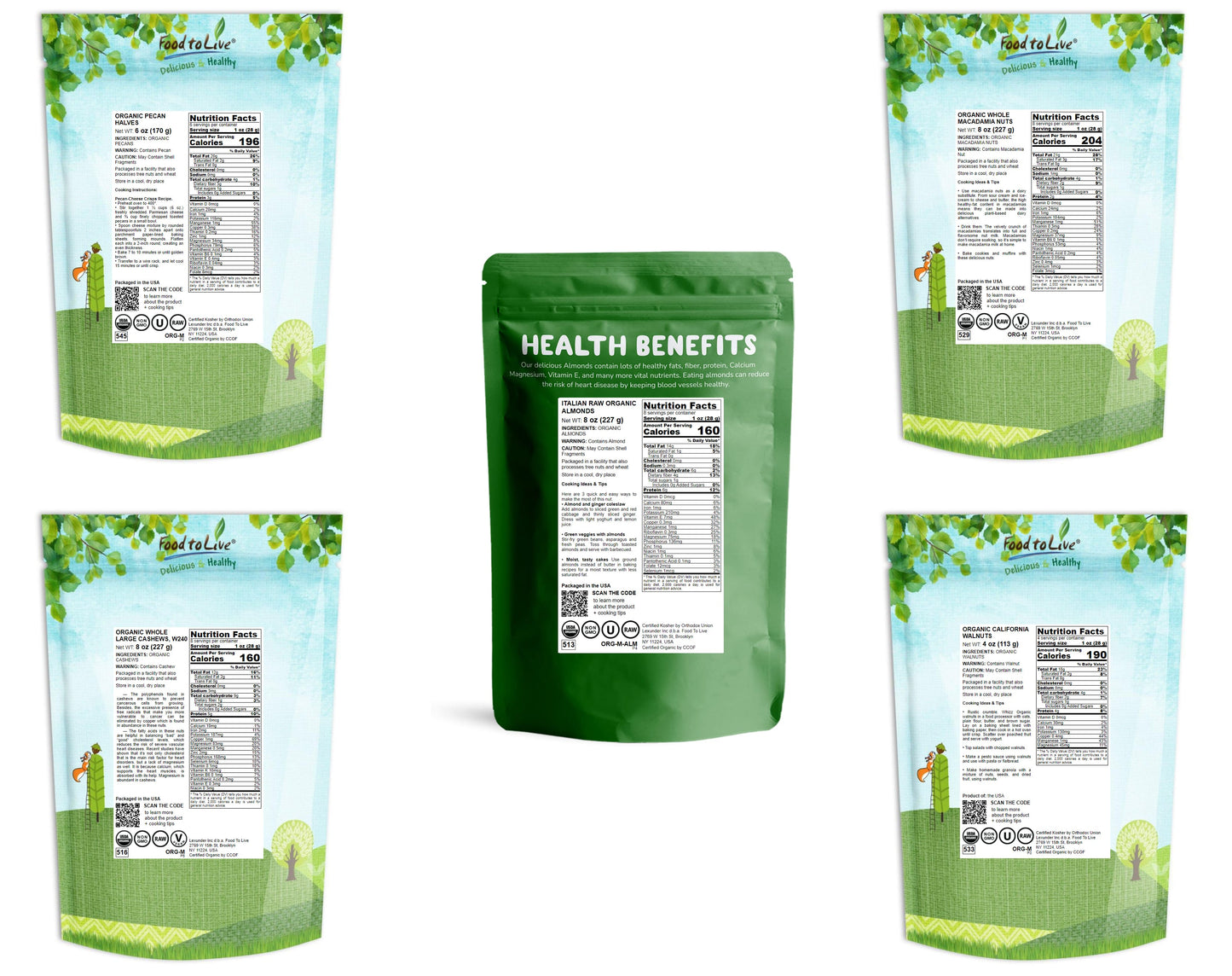 Organic Deluxe Nuts in a Gift Box - by Food To Live