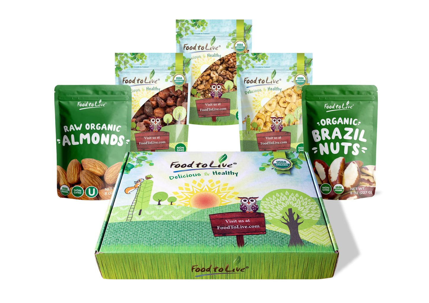 Organic Gift Box for Food Lovers - by Food To Live