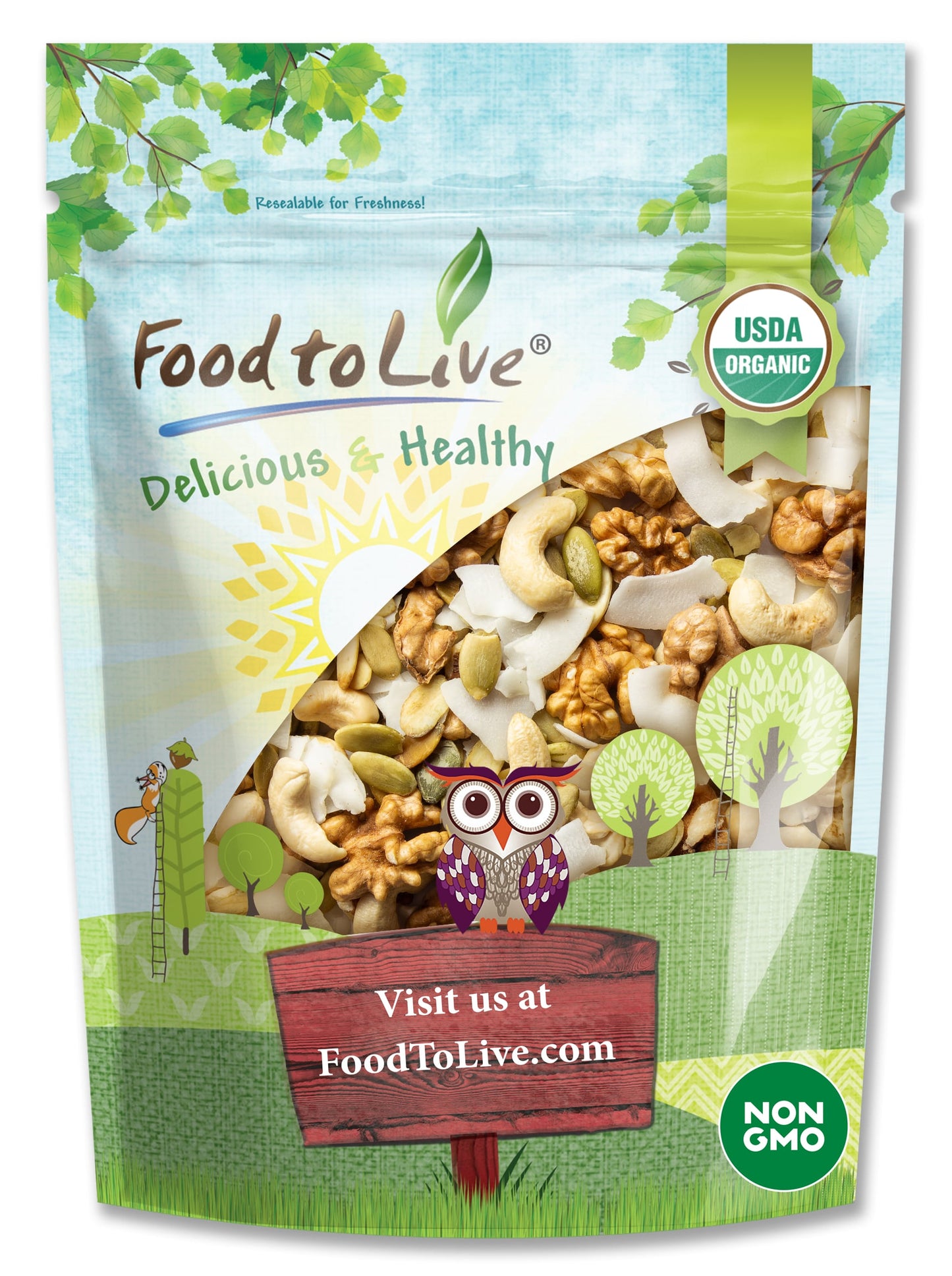 Organic Coconut and Friends Trail Mix - by Food To Live