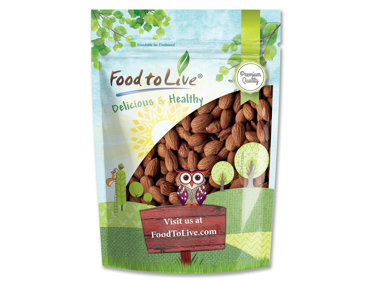 Dry Roasted California Almonds with Himalayan Salt - by Food To Live