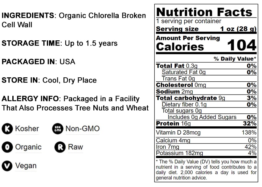 Organic Chlorella Powder - by Food To Live