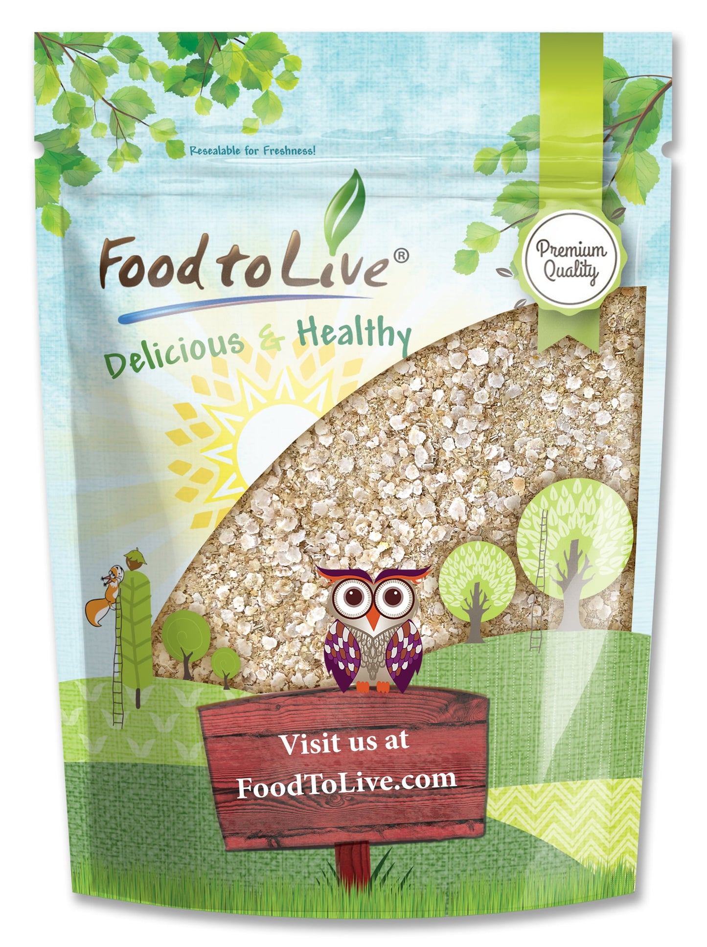 White Quinoa Flakes - by Food To Live