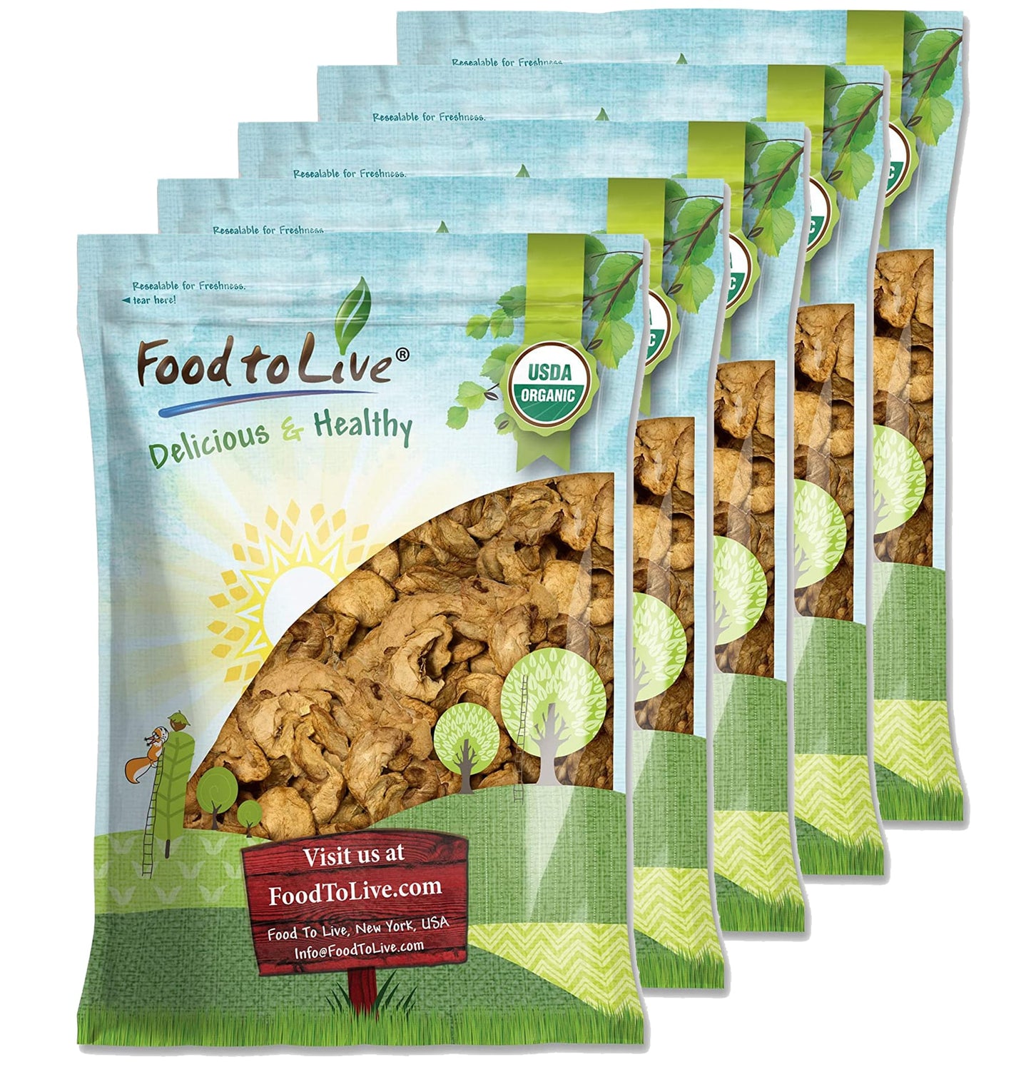 Organic Dried Apple Rings - by Food To Live